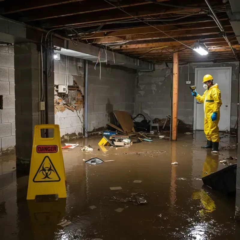 Flooded Basement Electrical Hazard in Daviess County, IN Property